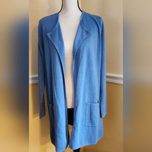 Charter Club Long 100% Cotton Cardigan Sweater w Pockets Size Large NWT